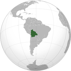 Bolivia (orthographic projection)