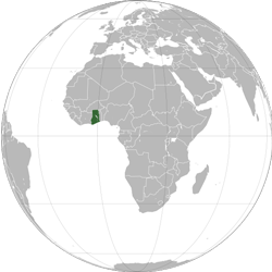 Ghana (orthographic projection)