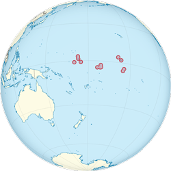 Kiribati (orthographic projection)
