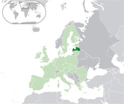 Latvia (orthographic projection)