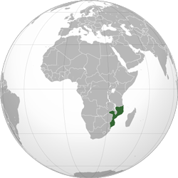 Mozambique (orthographic projection)
