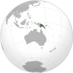 Papua New Guinea (orthographic projection)