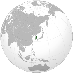 South Korea (orthographic projection)