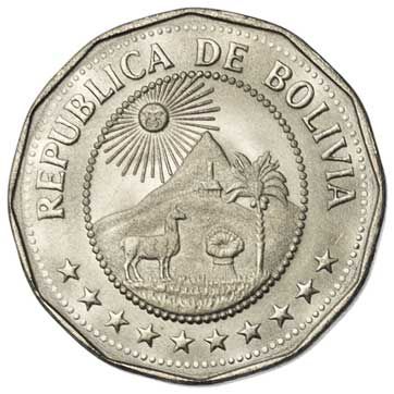 Bolivia 25-CENTAVOS (KM193)