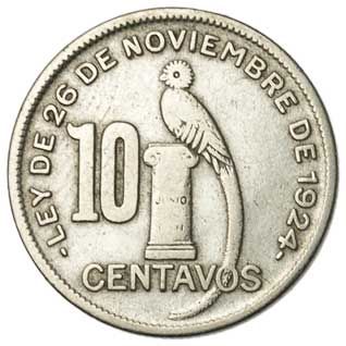 Guatemala 10-CENTAVOS (KM239)