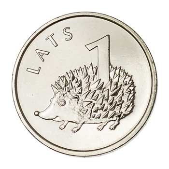 Latvia 1-LATS (KM135)