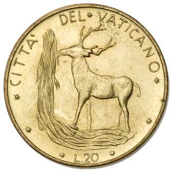 Vatican City 20-LIRE (KM120)