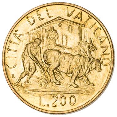 Vatican City 200-LIRE (KM165)