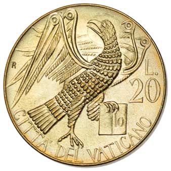 Vatican City 20-LIRE (KM186)