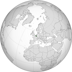 Belgium (orthographic projection)