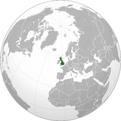 United Kingdom (orthographic projection)