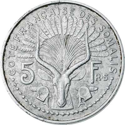 French Somaliland 5-FRANCS (KM10)